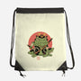 Tattooed Samurai Toad-none drawstring bag-vp021