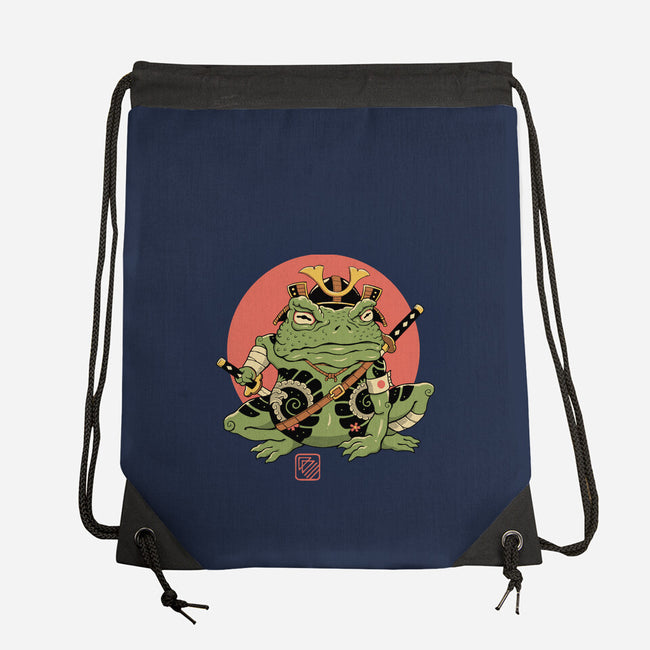Tattooed Samurai Toad-none drawstring bag-vp021