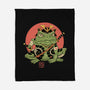 Tattooed Samurai Toad-none fleece blanket-vp021