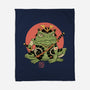 Tattooed Samurai Toad-none fleece blanket-vp021