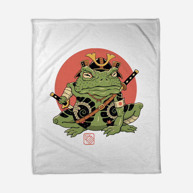 Tattooed Samurai Toad-none fleece blanket-vp021