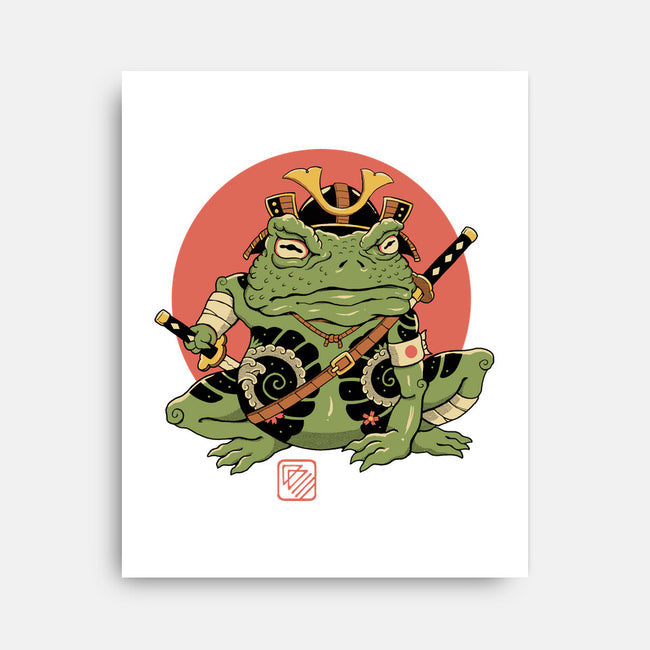 Tattooed Samurai Toad-none stretched canvas-vp021