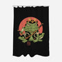 Tattooed Samurai Toad-none polyester shower curtain-vp021