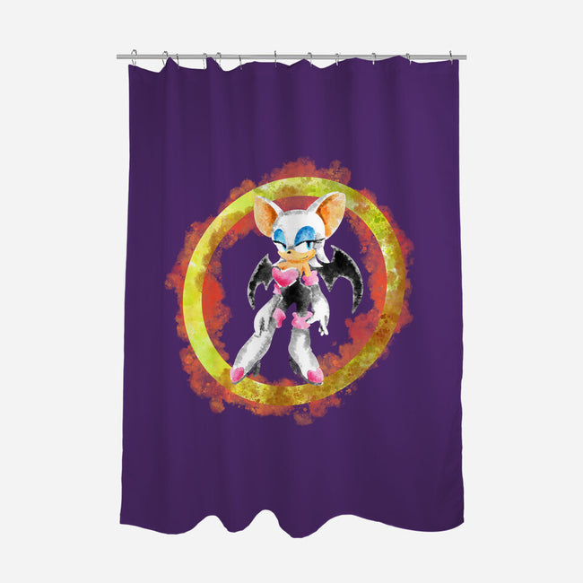 Rouge The Bat Splash-none polyester shower curtain-nickzzarto