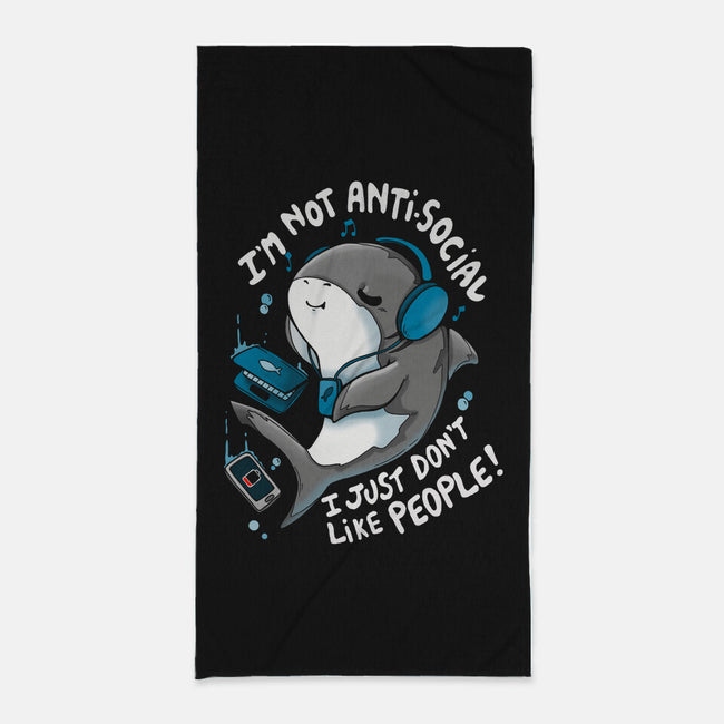 I Just Don't Like People-none beach towel-Vallina84