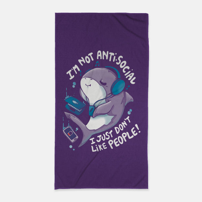 I Just Don't Like People-none beach towel-Vallina84