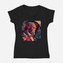 Hellboy Tux-womens v-neck tee-Syiavri