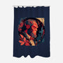 Hellboy Tux-none polyester shower curtain-Syiavri