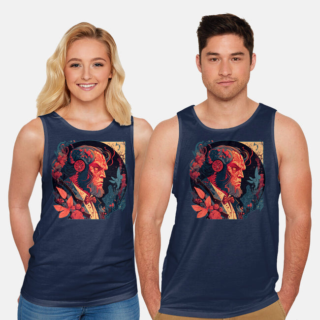Hellboy Tux-unisex basic tank-Syiavri