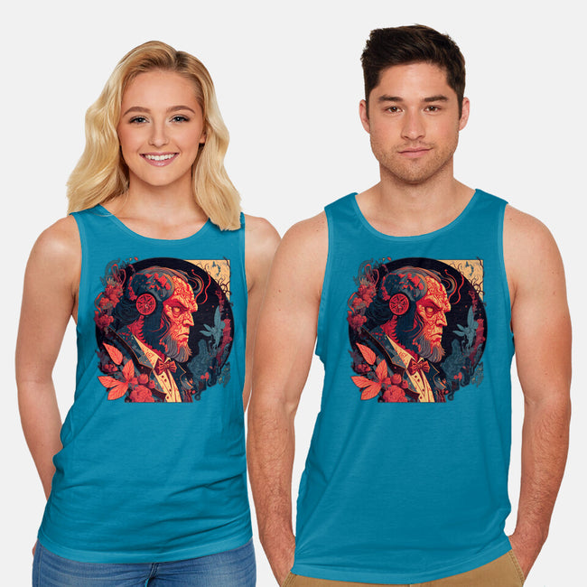 Hellboy Tux-unisex basic tank-Syiavri