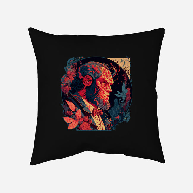 Hellboy Tux-none removable cover w insert throw pillow-Syiavri