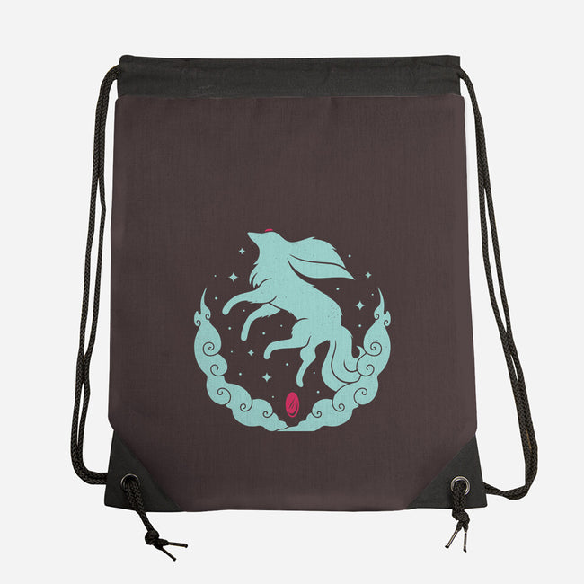 Ruby Magical Creature-none drawstring bag-Alundrart