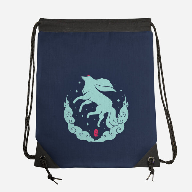Ruby Magical Creature-none drawstring bag-Alundrart