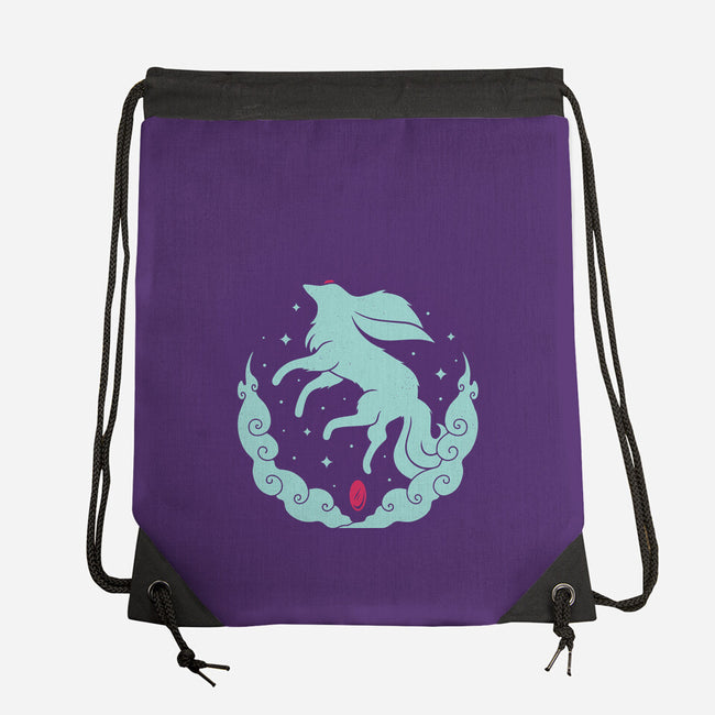 Ruby Magical Creature-none drawstring bag-Alundrart