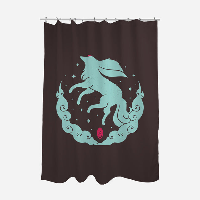 Ruby Magical Creature-none polyester shower curtain-Alundrart