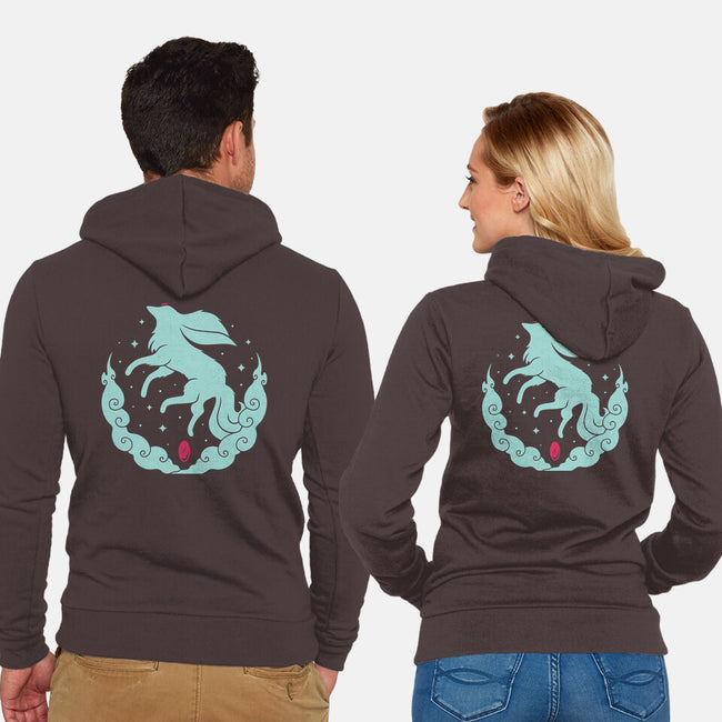 Ruby Magical Creature-unisex zip-up sweatshirt-Alundrart