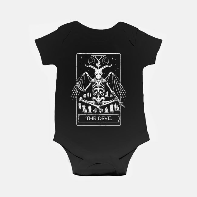 Devil Tarot Card-baby basic onesie-eduely