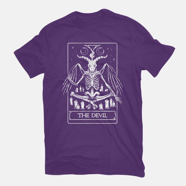 Devil Tarot Card-womens basic tee-eduely