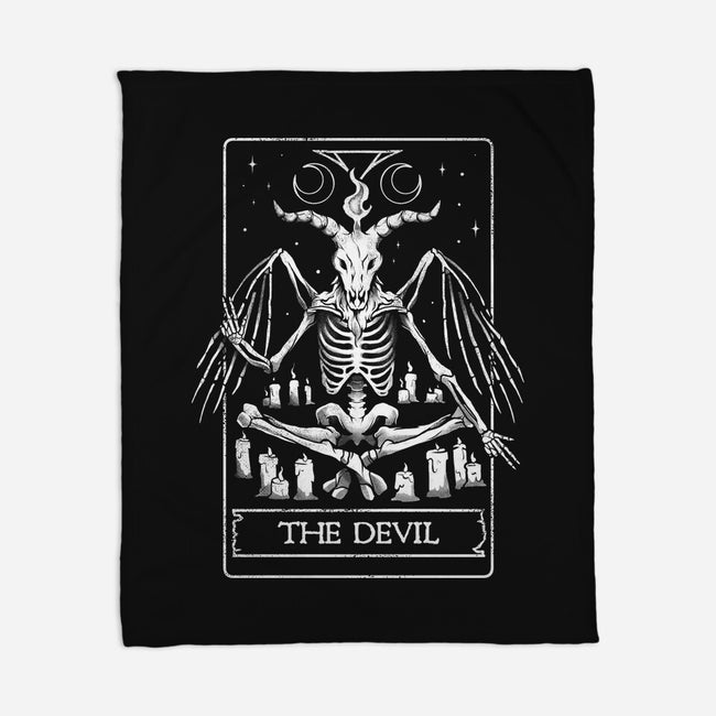 Devil Tarot Card-none fleece blanket-eduely