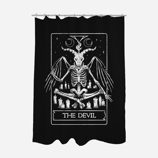 Devil Tarot Card-none polyester shower curtain-eduely