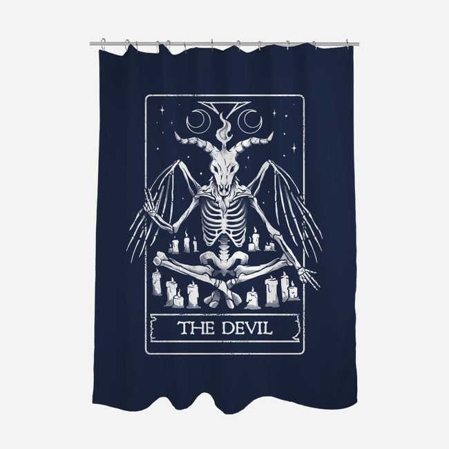 Devil Tarot Card-none polyester shower curtain-eduely