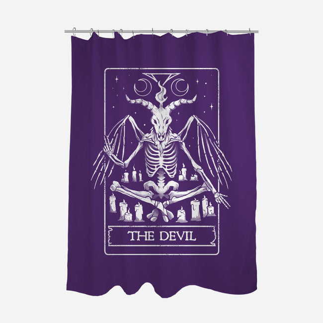 Devil Tarot Card-none polyester shower curtain-eduely