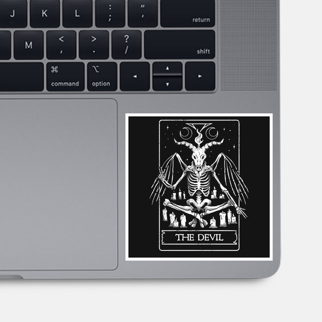 Devil Tarot Card-none glossy sticker-eduely