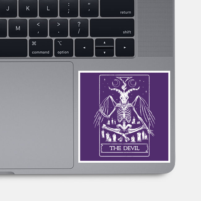 Devil Tarot Card-none glossy sticker-eduely