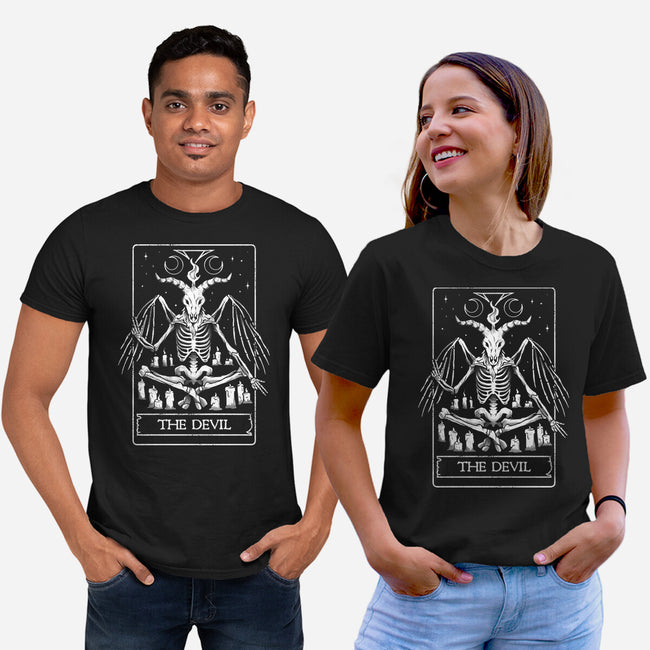 Devil Tarot Card-unisex basic tee-eduely