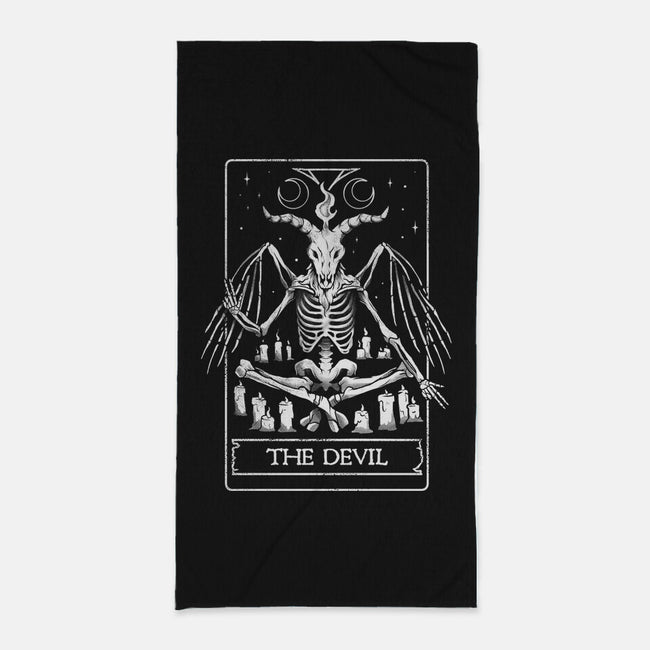 Devil Tarot Card-none beach towel-eduely