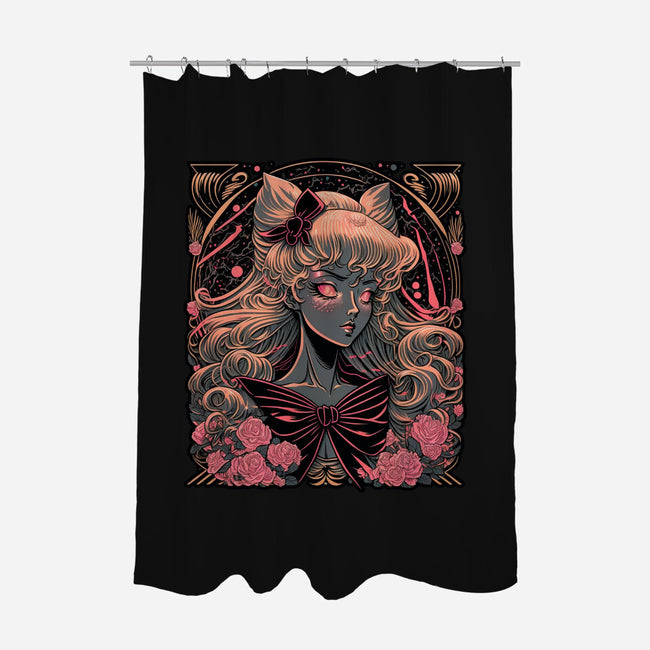 The Black Lady-none polyester shower curtain-Syiavri