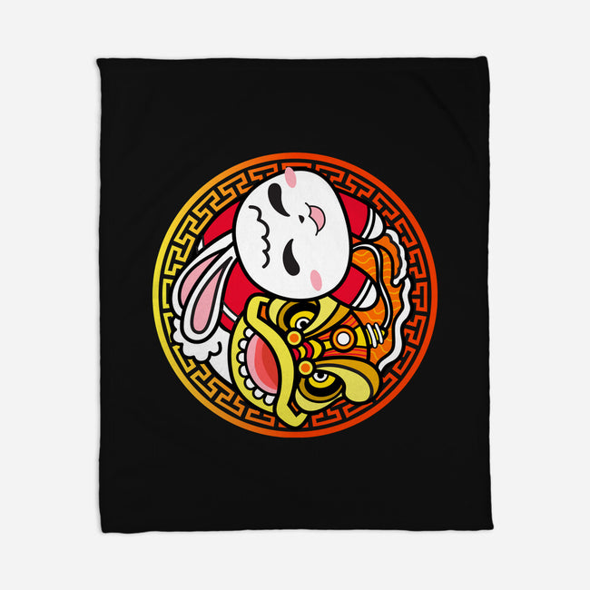 Yin Yang Rabbit-none fleece blanket-bloomgrace28