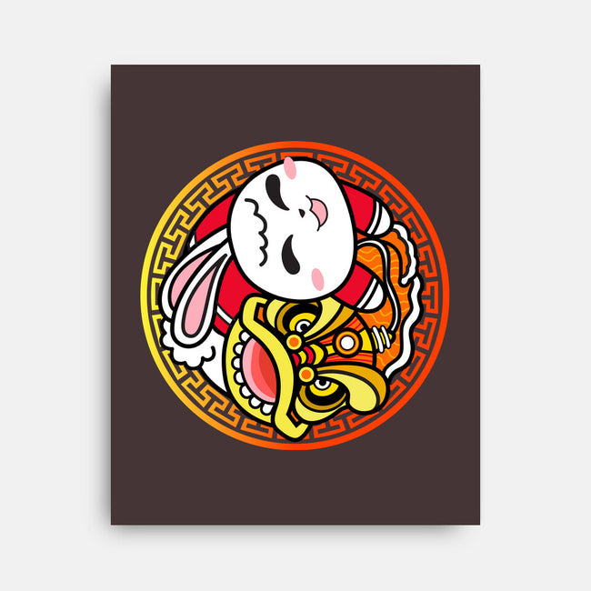 Yin Yang Rabbit-none stretched canvas-bloomgrace28