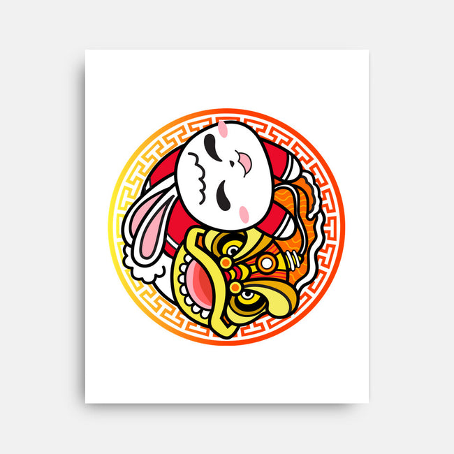 Yin Yang Rabbit-none stretched canvas-bloomgrace28