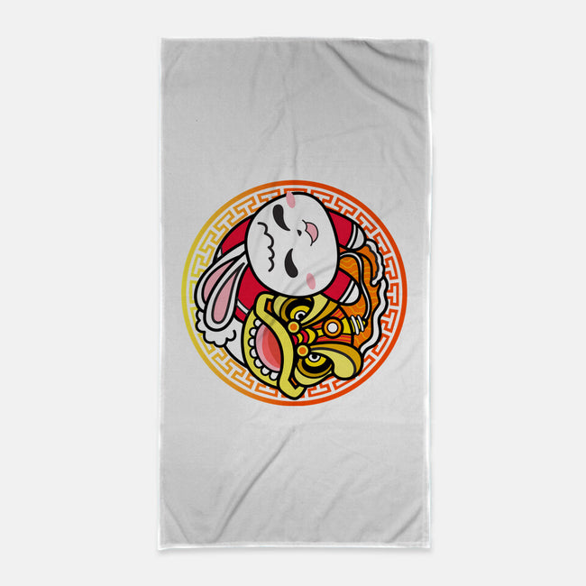 Yin Yang Rabbit-none beach towel-bloomgrace28