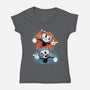 Brothers In Arms-womens v-neck tee-nickzzarto