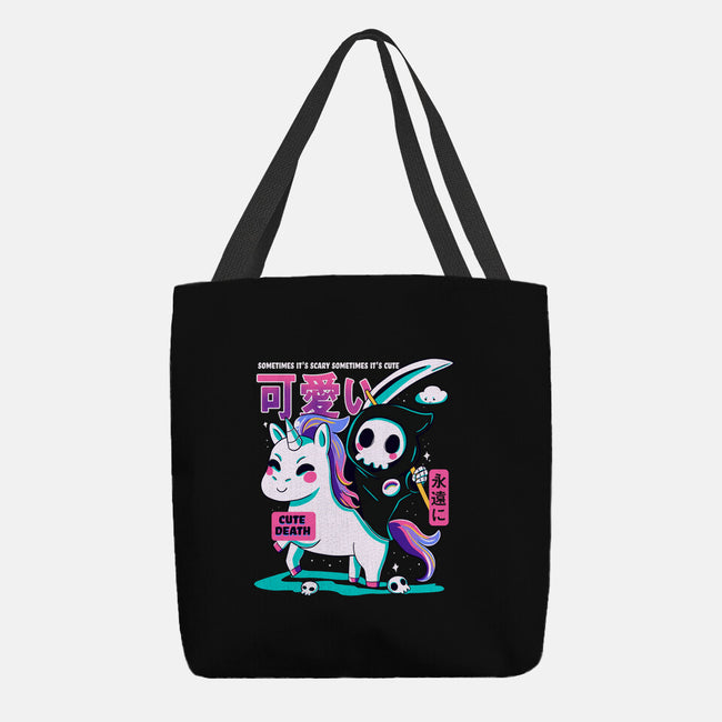 Cute Death-none basic tote bag-Conjura Geek