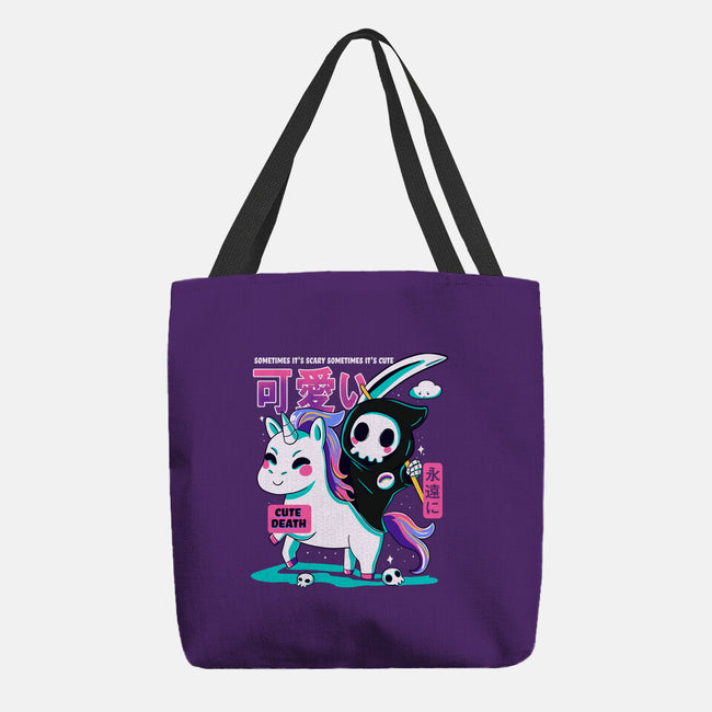 Cute Death-none basic tote bag-Conjura Geek