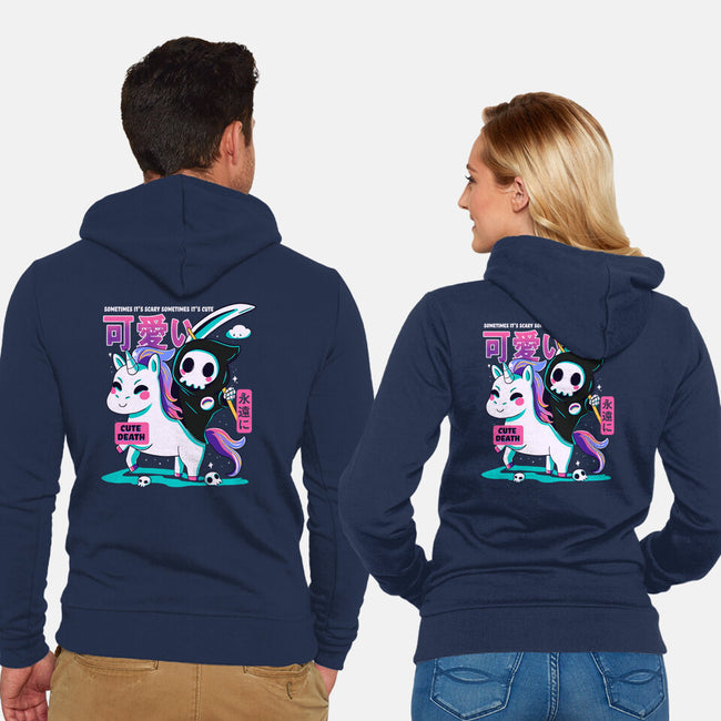 Cute Death-unisex zip-up sweatshirt-Conjura Geek