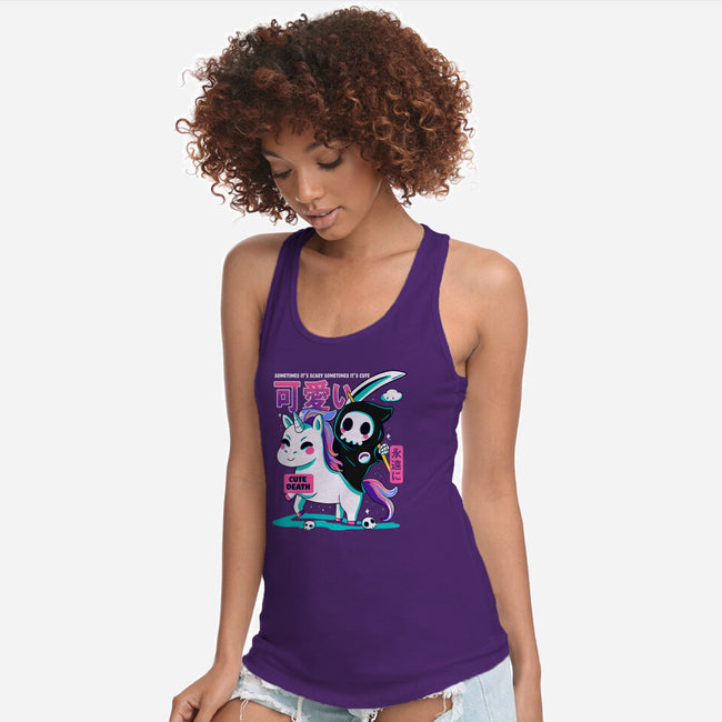 Cute Death-womens racerback tank-Conjura Geek