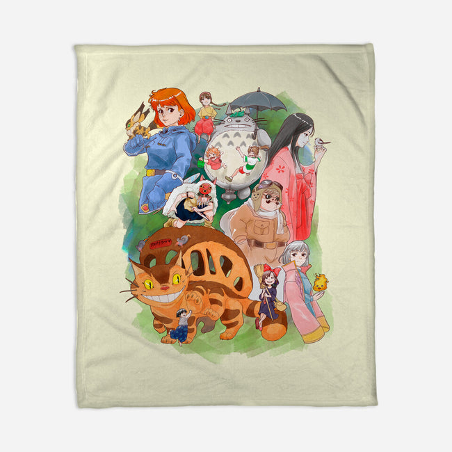 Compilation World-none fleece blanket-ArchiriUsagi