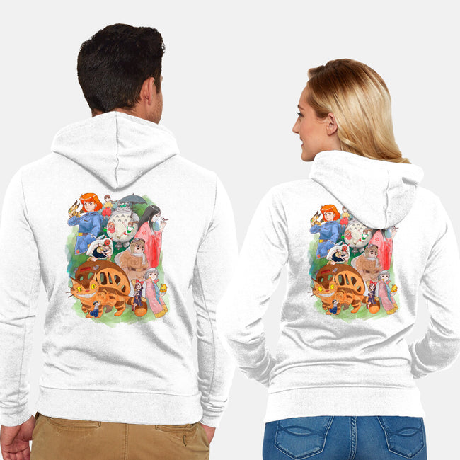 Compilation World-unisex zip-up sweatshirt-ArchiriUsagi