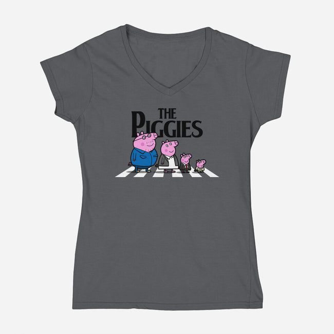 The Piggies-womens v-neck tee-Boggs Nicolas