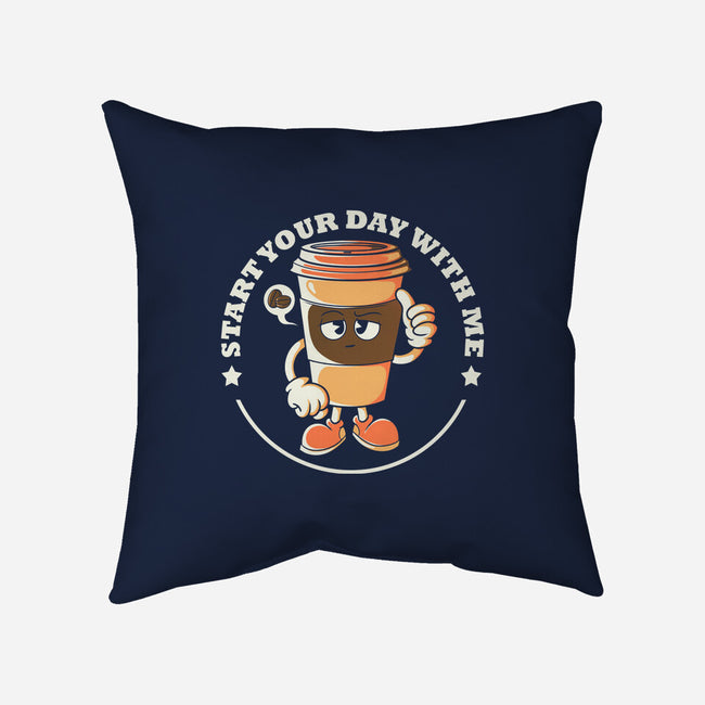 Start Your Day-none removable cover throw pillow-Douglasstencil