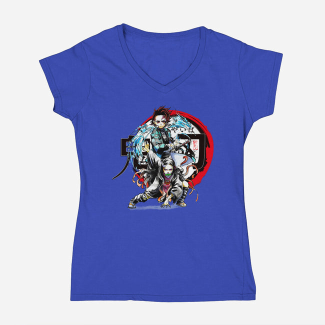 Demon Hunter-womens v-neck tee-ArchiriUsagi