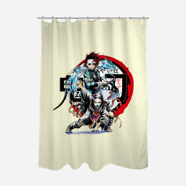 Demon Hunter-none polyester shower curtain-ArchiriUsagi