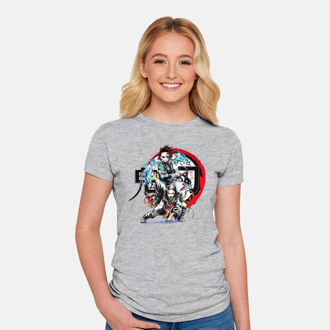 Demon Hunter-womens fitted tee-ArchiriUsagi