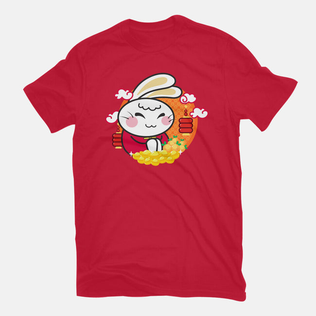 Lucky New Year Bunny-womens fitted tee-bloomgrace28