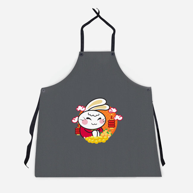 Lucky New Year Bunny-unisex kitchen apron-bloomgrace28