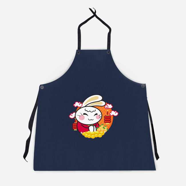 Lucky New Year Bunny-unisex kitchen apron-bloomgrace28